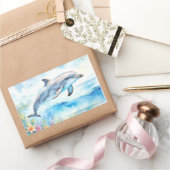 Sticker Rectangulaire Dauphin (Cadeaux)