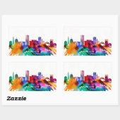 Sticker Rectangulaire Davao City Skyline (Feuille)
