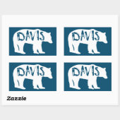 Sticker Rectangulaire Davis West Virginia Bear (Feuille)