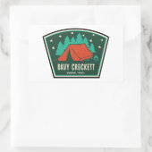 Sticker Rectangulaire Davy Crockett National Forest Camping (Sac)
