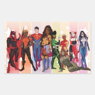Sticker Rectangulaire DC Pride Comic Cover 2022 Variant