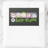Sticker Rectangulaire DC Super-Villains Cartoon Lineup (Sac)