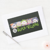 Sticker Rectangulaire DC Super-Villains Cartoon Lineup (Enveloppe)