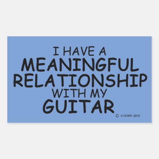 Sticker rectangulaire de guitare de relation signi (Devant)