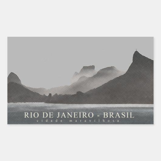 Sticker Rectangulaire de janeiro (Devant)