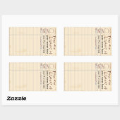 Sticker Rectangulaire De la bibliothèque de (Feuille)