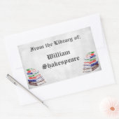 Sticker Rectangulaire De la Bibliothèque de la Lettre gothique Plaque pe (Enveloppe)