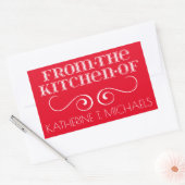 Sticker Rectangulaire De La Cuisine De (Enveloppe)