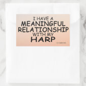 Sticker rectangulaire de la harpe de relation sign (Sac)