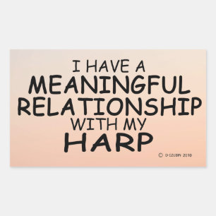Sticker rectangulaire de la harpe de relation sign