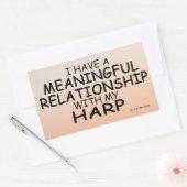 Sticker rectangulaire de la harpe de relation sign (Enveloppe)