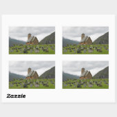 sticker rectangulaire de l'église stave en Norvège (Feuille)