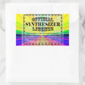 Sticker rectangulaire de licence de synthétiseur (Sac)