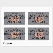 Sticker rectangulaire de l'organe de relation sign (Feuille)