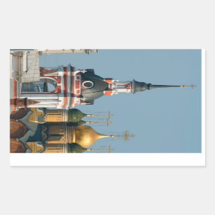 Sticker Rectangulaire De nombreuses églises orthodoxes russes dans le ce