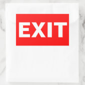 Sticker rectangulaire de sortie rouge (Sac)