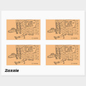 Sticker rectangulaire de test mural (Feuille)