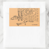 Sticker rectangulaire de test mural (Sac)