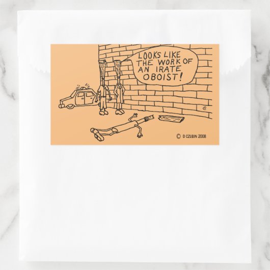 Sticker rectangulaire de test mural (Sac)