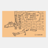 Sticker rectangulaire de test mural (Devant)