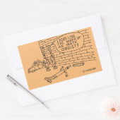 Sticker rectangulaire de test mural (Enveloppe)