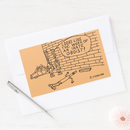 Sticker rectangulaire de test mural (Enveloppe)