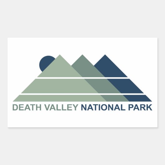 Sticker Rectangulaire Death Valley National Park Mountain Sun (Devant)