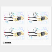 Sticker Rectangulaire Debout Dans Une Foule ! (Feuille)