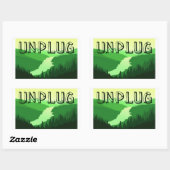 Sticker Rectangulaire Débrancher (Feuille)