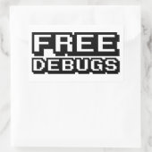 STICKER RECTANGULAIRE DEBUGS GRATUITS (Sac)