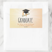 Sticker Rectangulaire Début d'or de la graduation religieuse avec Casque (Sac)