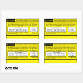 Sticker Rectangulaire Décal de climatisation Tacoma A/C 2007 (Feuille)