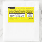 Sticker Rectangulaire Décal de climatisation Tacoma A/C 2007 (Sac)