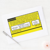 Sticker Rectangulaire Décal de climatisation Tacoma A/C 2007 (Enveloppe)