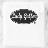 Sticker Rectangulaire Décal de Lady Golfer (Sac)