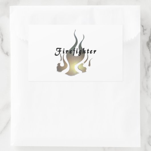 Sticker Rectangulaire Décal pompier (Sac)