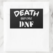 Sticker Rectangulaire Décès avant DNF (Sac)