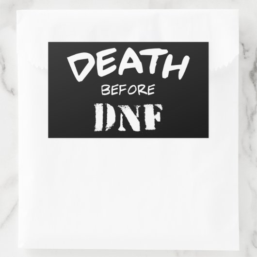 Sticker Rectangulaire Décès avant DNF (Sac)