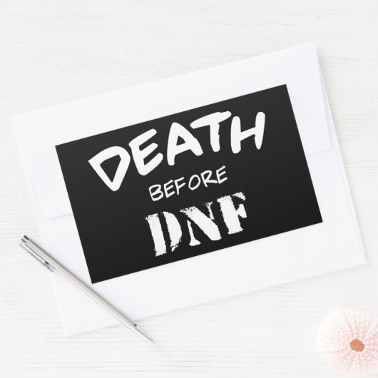 Sticker Rectangulaire Décès avant DNF (Enveloppe)
