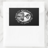 Sticker Rectangulaire Décès noir 777 - Treize (Sac)