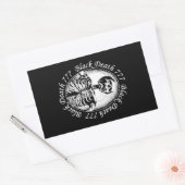 Sticker Rectangulaire Décès noir 777 - Treize (Enveloppe)