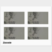 Sticker Rectangulaire Déclaration audacieuse : Agissez Comme Des Hommes, (Feuille)