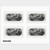 Sticker Rectangulaire Déclaration d'indépendance : Projet de loi de 2 $, (Feuille)