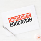 Sticker Rectangulaire Décoloniser l'éducation (Enveloppe)
