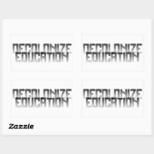 Sticker Rectangulaire Décoloniser l'éducation (Feuille)