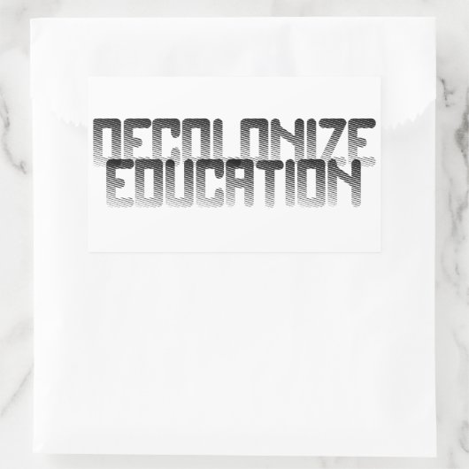 Sticker Rectangulaire Décoloniser l'éducation (Sac)