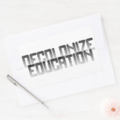 Sticker Rectangulaire Décoloniser l'éducation (Enveloppe)