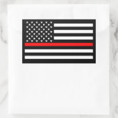 Sticker Rectangulaire Décor American Mince Red Line (Sac)