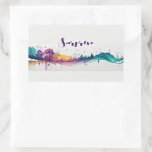 Sticker Rectangulaire Décor coloré