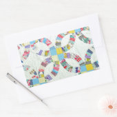 Sticker Rectangulaire Décor coloré à patchwork (Enveloppe)